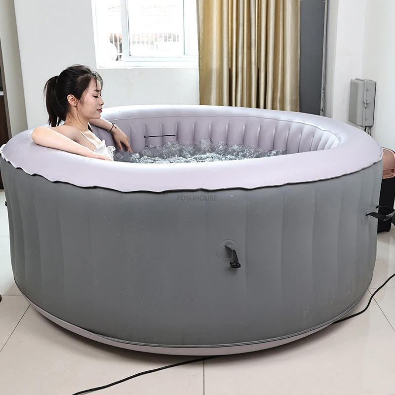 Description Picture 3 of itemHeating Round Whirlpool Bathtub Inflatable Bathtub Household Spa Tubs and Sauna Rooms Thermostatic Surf Inflatable Bathtub