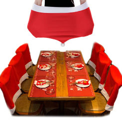 Christmas Chair Covers Christmas Decoration Santa Hat Chair Back Covers for Xmas Dinning Decoration Festival Party Decor