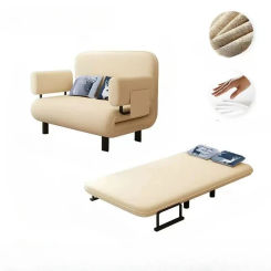 Single double sofa bed folding dual-purpose small folding bed multifunctional simple new fabric sofa