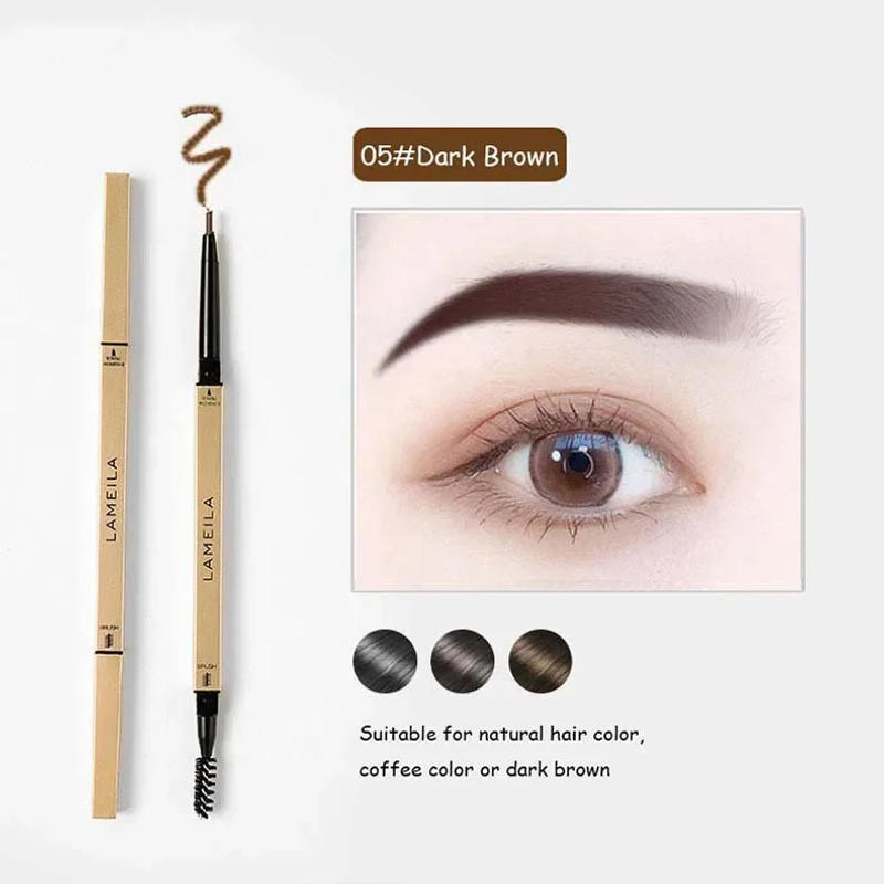 Description Picture 6 of itemDouble Head Eyebrow Pencil with Brush Waterproof Smooth 5 Colors Eye Brow Pen Tint Mascara Enhance Cosmetics Beauty Women Makeup