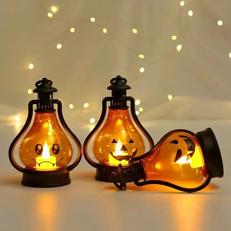Description Picture 4 of itemHorror Halloween LED Wind Light Portable Pumpkin Ghost Lantern Bar Desktop Ornament Halloween Decor Props Party Supplies