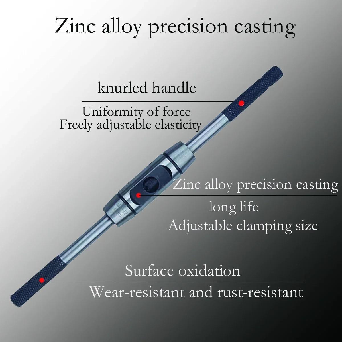 Description Picture 5 of itemM2-M24 Adjustable Hand Taps Wrench Tools For Mechanic Tapping Winch High Quality Steel Thread Processing Tools CNC Screw Tap