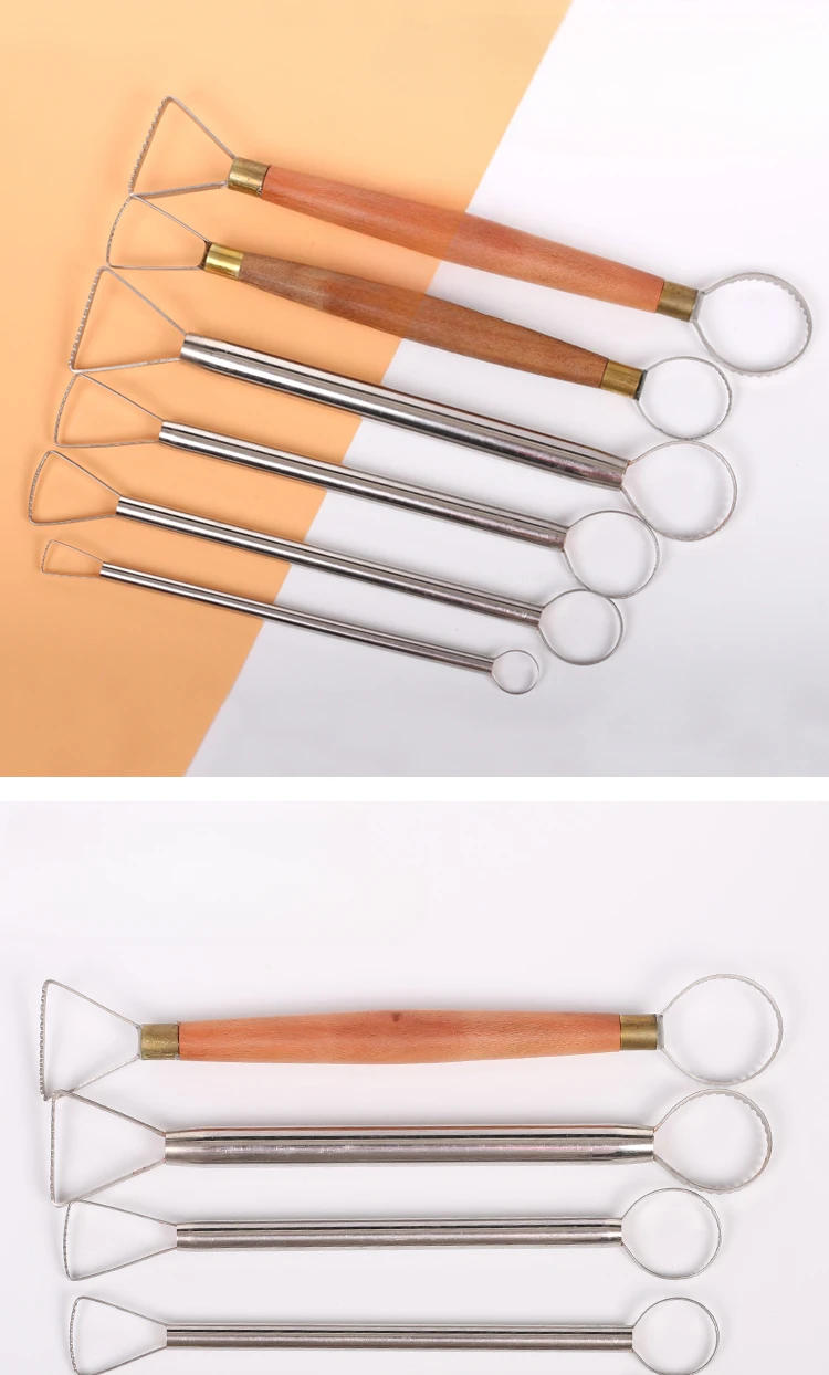 Description Picture 5 of itemStainless Steel Clay Sculpture Scraper Ceramic Finishing Blank Tool DIY Pottery Handicrafts Fine Carving Oil Clay Model Scraper