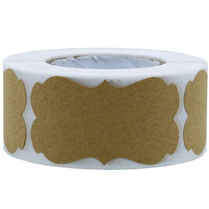Description Picture 5 of itemKraft Paper Stickers Blank Labels Handmade Stationery Gift Tags Decoration Paper Spice Jar Label DIY Envelope Sealing Sticker