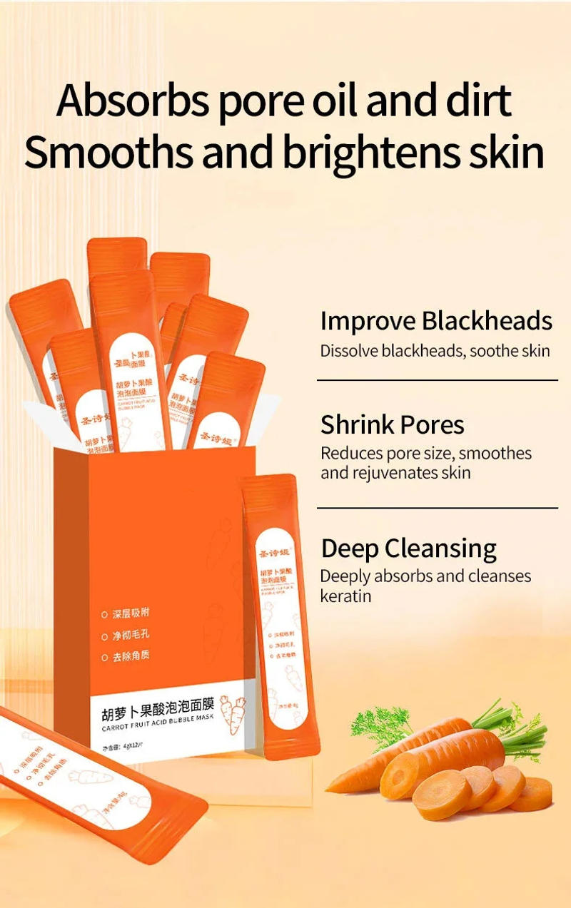 Description Picture 5 of itemBubble Face Cleaning Mask Blackhead Remove Pore Shrink Controlling Oil Moisturizing Whitening Brighten Skin Tone Fade Acne Scars