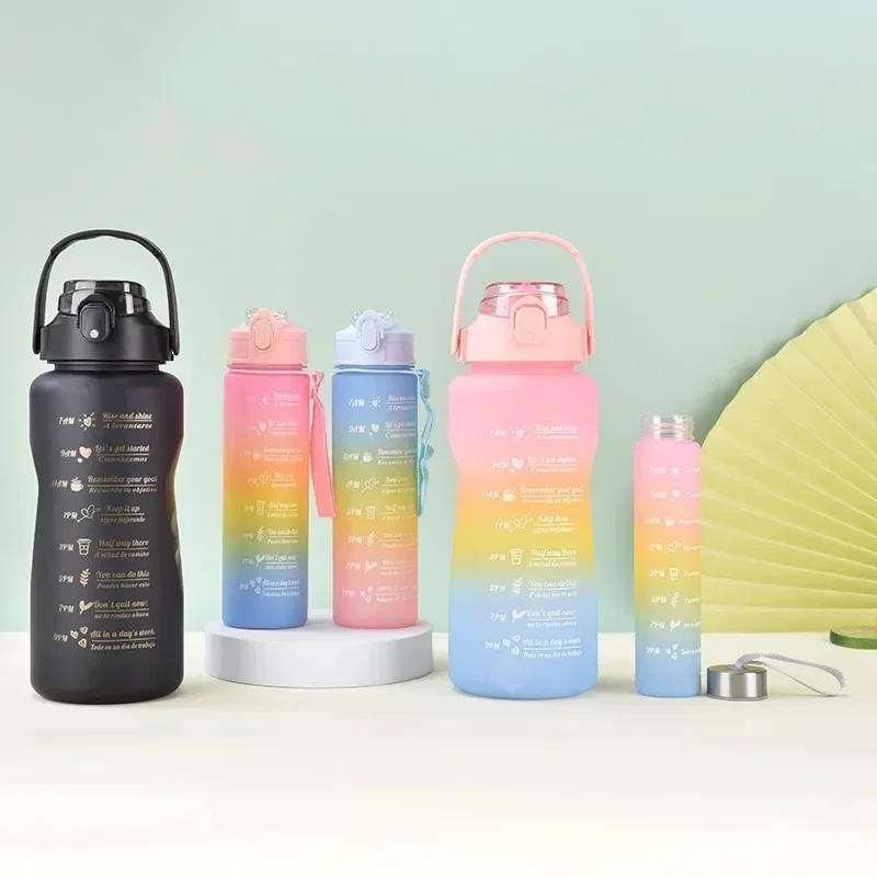 Description Picture 3 of item300ml Water Bottle Motivational Sport Water Bottle Leakproof Bottles Drinking Outdoor Travel Gym Fitness Jugs For Kitchen Cups