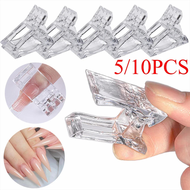 Description Picture 2 of itemTransparent Acrylic Nail Clip 5/10PCS Quickily Building Tips Clips Finger Nail Gel Polish Extension UV Lamps Manicure Art Tools