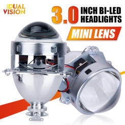3.0 Inch Bi Xenon Led Projector Lens For Headlight Projector Super Bright High Low Beam LED Auto Lamps Motorcycle Retrofit Kits