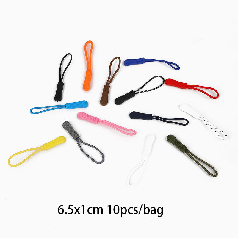 Description Picture 5 of item10PcsPVC Zipper Head Pulling Rope Colorful Clothing Luggage Zipper Head Accessories Colorful Pendant Pulling Tail Rope Pulling H