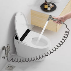 Bidet toilet sprayer set spray water bathroom handheld bidet sprayer toilet shower double outlet angle valve Stainless Steel