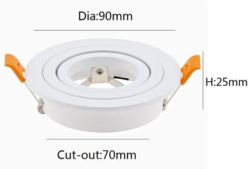 Description Picture 2 of item2pcs Creative  Aluminum MR16 GU10 Ceiling Downlights Led Lighting Fittings and Fixtures Recessed Lamp for Home Living Room Decor