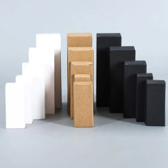100pcs Blank Kraft Handmade Soap Box White Cardboard Paper Jewelry Box Wedding Party Favor Black Craft gift Box