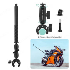 Bicycle Motorcycle Panoramic Selfie Stick Monopod Mount Handlebar Bracket For Insta360 X3 X4 GoPro 13 12 11 10 DJI NEO Accessory