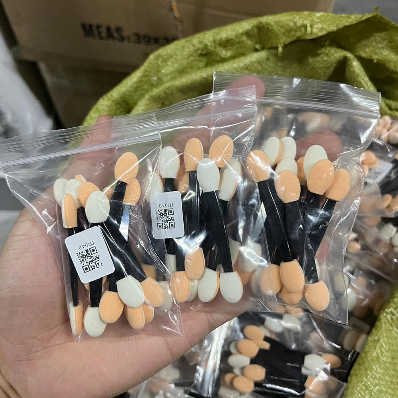 Description Picture 3 of item10/30/50/100/200pcs Nail Powder Brushes Sponge Double Sided Eyeshadow Applicators Sticks Disposable Makeup Sponge Beauty Tools