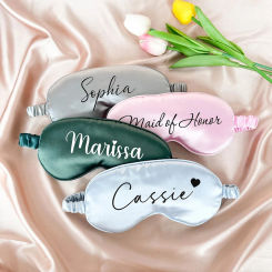 Personalized Eye Masks For Sleep,Bridesmaid Bridal Party Gift,Custom Silk Eye Mask For Sleeping,Wedding Sleeping Masks For Women