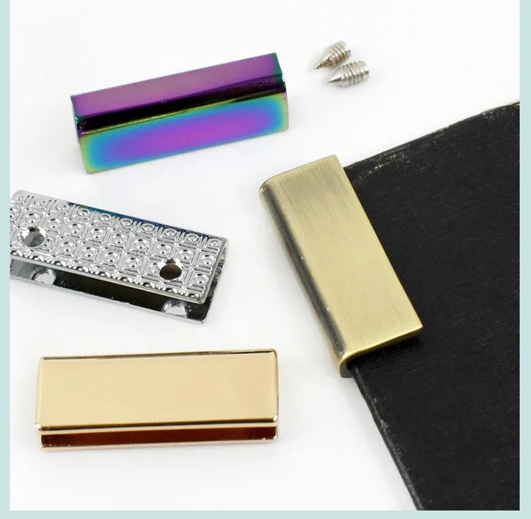 Description Picture 5 of item5-30Pcs 25/32mm Bag Corner Metal Protect Buckle Webbing Belt End Tail Stopper Button Handbag Edge Clip Protector DIY Accessories