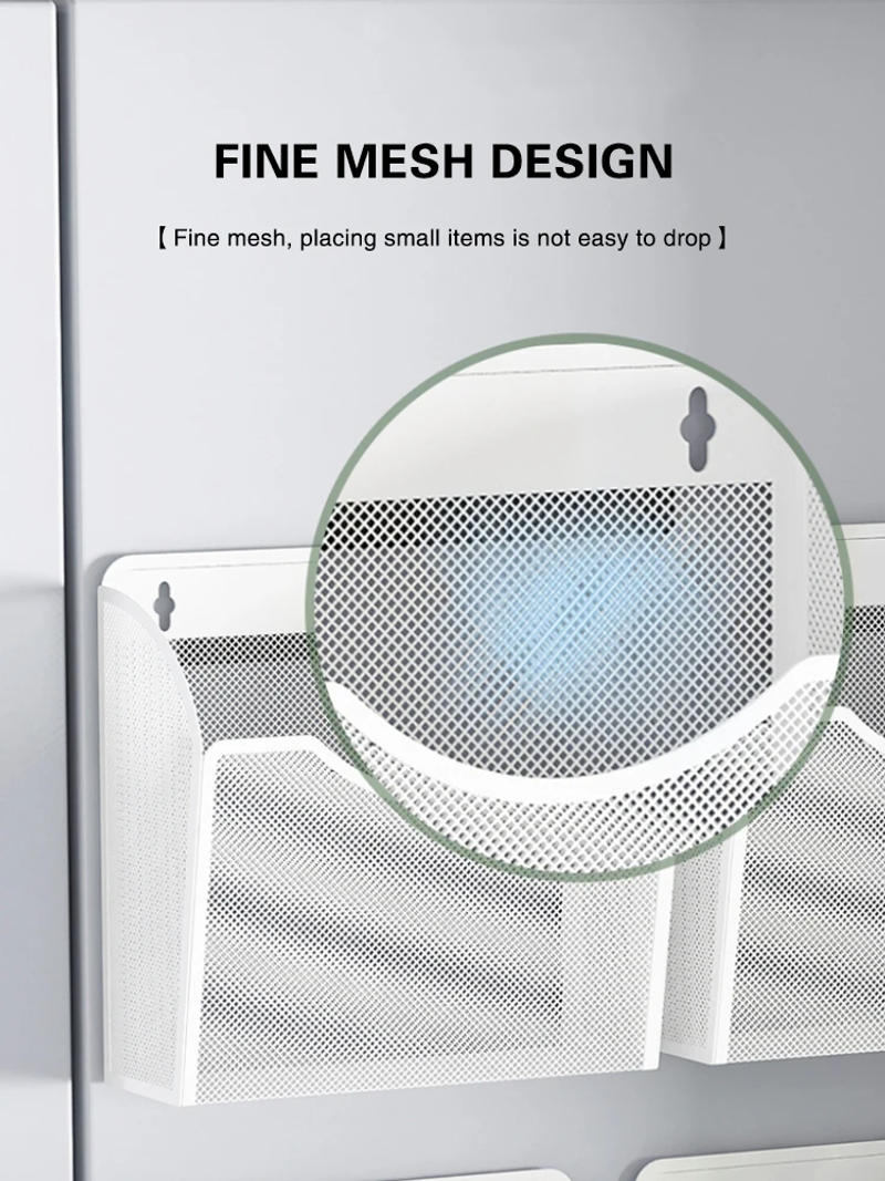 Description Picture 6 of itemRefrigerator Magnetic Attraction Storage Rack Home Wall Hanging Basket Kitchen Magnetic Iron Shelf Sundries Organizers Holder