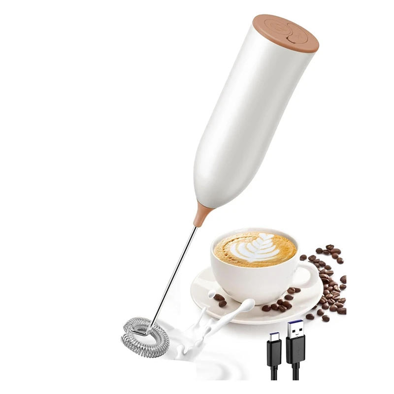 Description Picture 4 of itemMilk Frother Rechargeable, Rechargeable Milk Frother Handheld Powerful Coffee Frother For Coffee Latte, Cappuccino Easy Install
