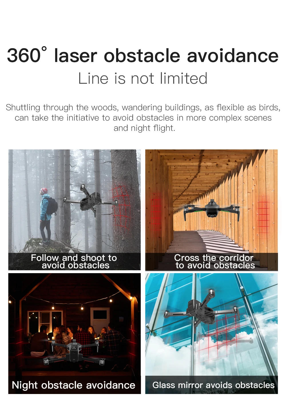 Description Picture 5 of itemZLL SG906 MAX1 SG906 PRO2 5G GPS Drone 4K HD Camera Laser Obstacle Avoidance 3-Axis Gimbal WiFi FPV Professional RC Quadcopter