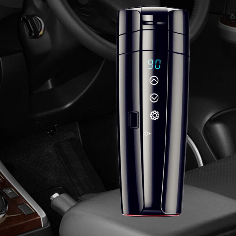 Description Picture 6 of item12V-24V Car Heating Cup Digital LCD Display Electric Kettle Touch Screen Car Heated Smart Mug Stainless Steel Electric Water Cup