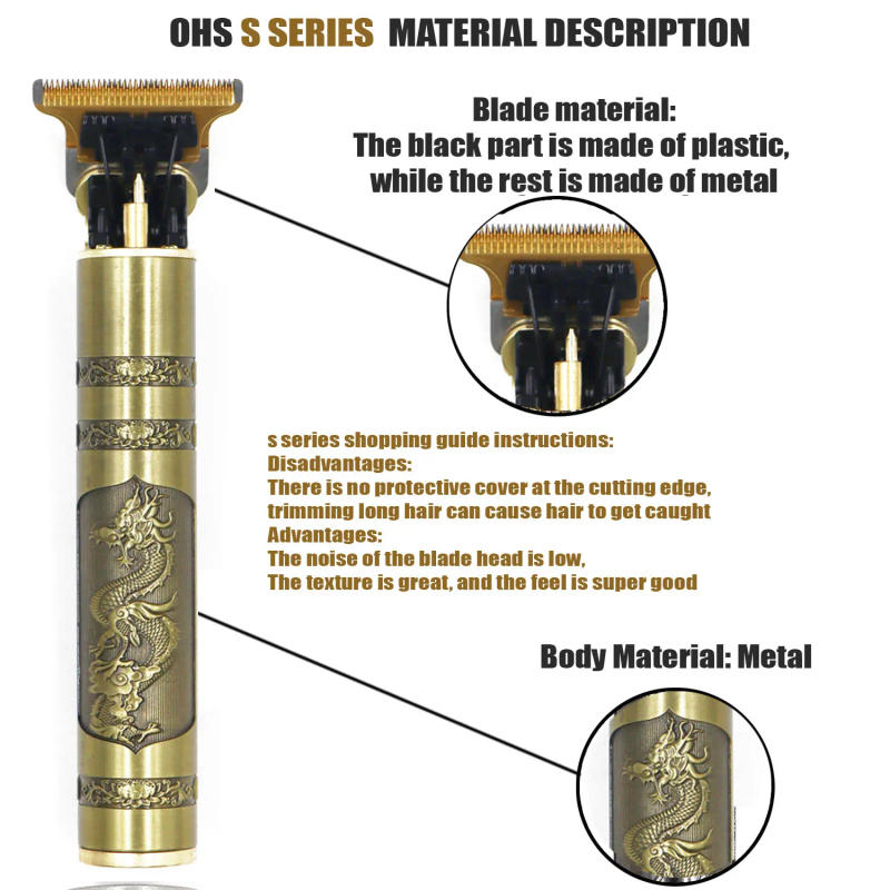 Description Picture 4 of itemVintage T9 Hair Clipper Beard Shaving Body Hair Trimmer Clippers Electric Men Haircut Machine 0mm Barber Shaver