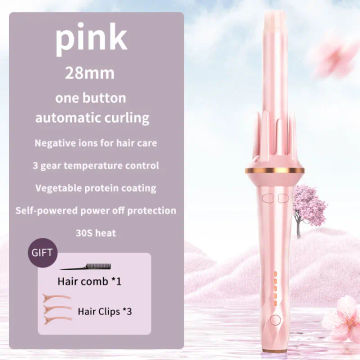 Automatic Electric Hair Curler 28mm Ceramic Curling Iron Tongs Temperature Adjustable Anion Fast Heating  Styling Curlers