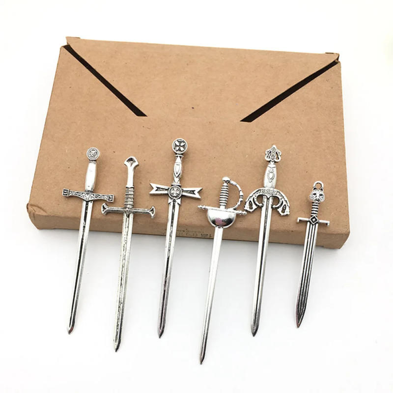 Description Picture 2 of item1Set Alloy Model Long Sword Accessories for Children's Toys DIY Dollhouse Model Knight Sword Role-playing Props