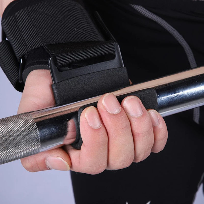 Description Picture 5 of itemWeight Lifting Hook Fitness Gloves Hand-Bar Wrist Straps Heavy Duty Power Bodybuilding Deadlifts With Wraps Strap Gym Pull-Ups