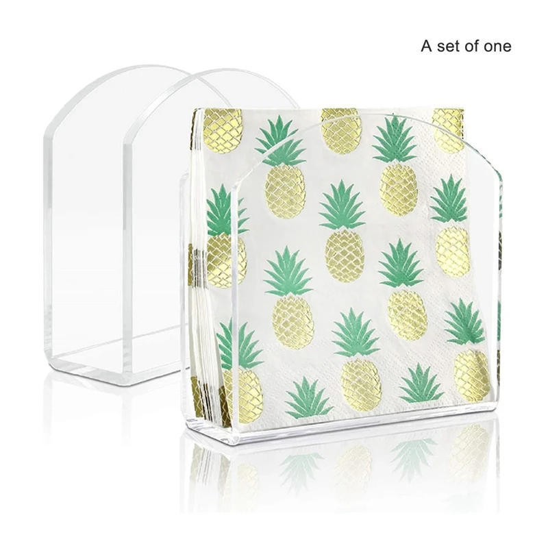 Description Picture 6 of itemClear Acrylic Napkin Holder Paper Serviette Dispenser Decorative Tissue Rack Box For Home Bar Hotel Dining Table Kitchen