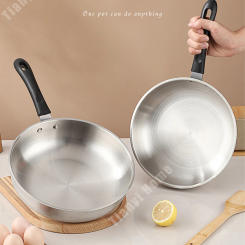 Stainless steel Wok Frying pan Non-Stick Pan Home Thickened Uncoated Cooking pot Gas Stove Induction Cooker Universal Saucepan