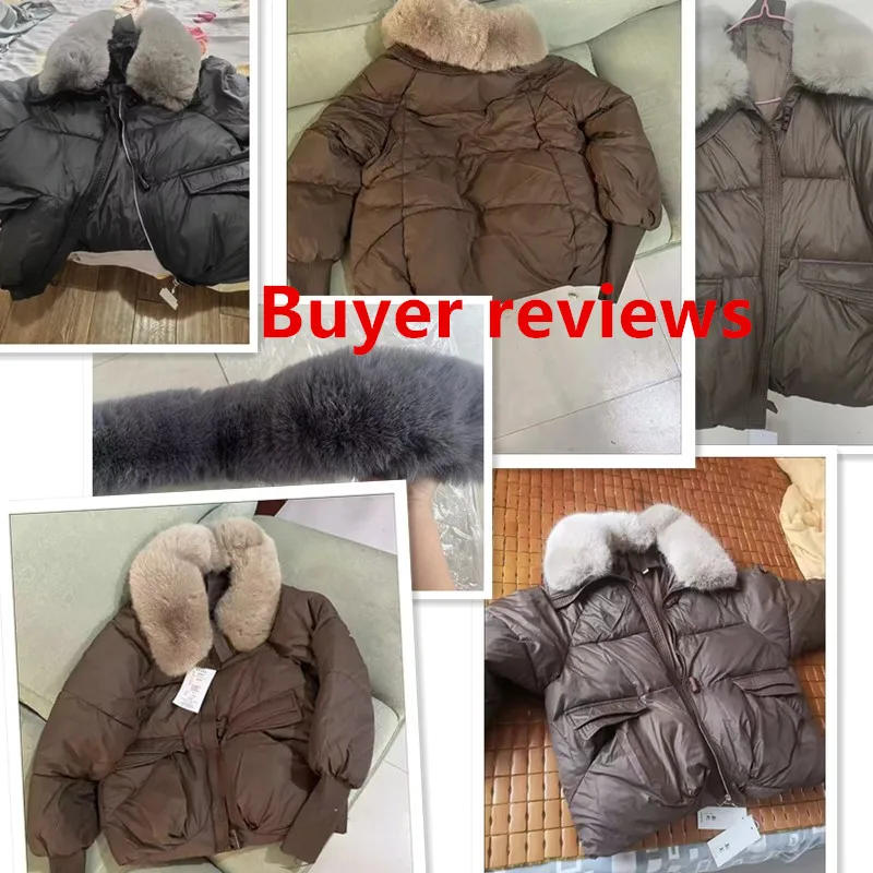 Description Picture 3 of item2025 Winter Down cotton Short Padded Jacket Women Parkas Fur Collar Thick Cotton Coats Clothes Black Casual Outerwear Female new