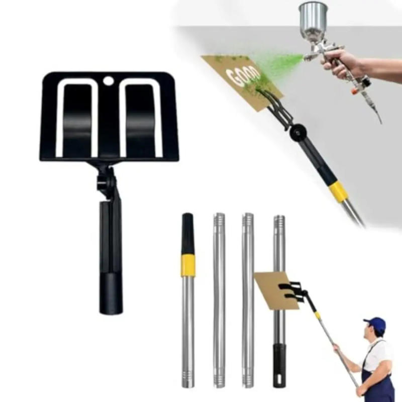 Description Picture 2 of itemAdjustable Angle Spray Shield Holder Set Plastic With Pole Spray Paint Shield Holder Durable Cardboard Spray Shield Holder