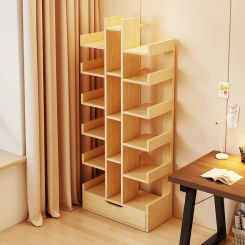 Living Room Bookshelf Solid Wood Cabinet Office Simple Of Modern Book Shelf Multi-Level Floor Standing Storage Rack Bookshelves