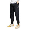 Comfy Harem Hip Men Casual Pants Track Cuff Lace-Up Solid Color Workout Man Trousers Y2k Clothes Pocket Pantalones Gym Work