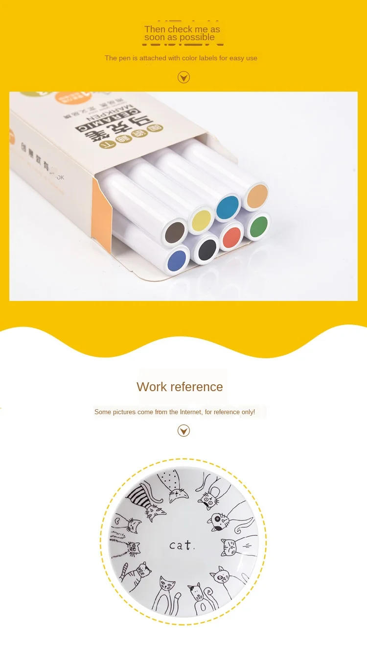 Description Picture 6 of itemPottery & Ceramics Tools: 12-Color Ceramic Underglaze Marker Pen for DIY Painting and Ceramic Drawing