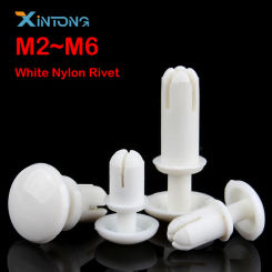 100PCS 2mm 2.6mm 3mm 3.5mm 4mm 5mm R Type Nylon Plastic Press Rivet Clip Expansion Tube Anchor Plug for PC Board Fix White