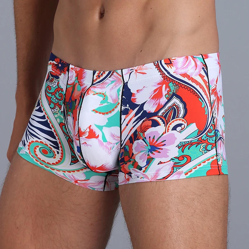 Description Picture 6 of itemNew Boxers for Men Underwear Ice Silk Solid Cuecas Masculina Calzoncillo Male Boxershorts Size S-XXL