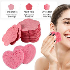 10PCS Face Cleaning Sponge Pad for Exfoliator Mask Facial SPA Massage Makeup Removal Thicker Compress Natural Cellulose Reusable