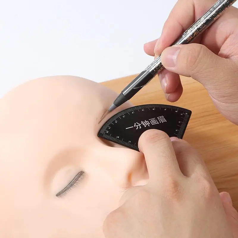 Description Picture 6 of itemStainless Steel Drawing Eyebrow Design Ruler for Tattoo Makeup Beginners Fast EyeBrow Drawing Auxiliary Tool Tattoo Accessories