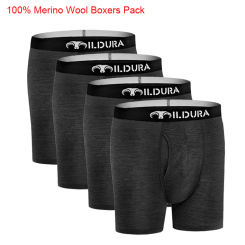 100% Merino Wool Underwear Boxer Briefs Men Merino Boxershorts Men Base Layer Underpants Soft Moisture Breathable Asian Size