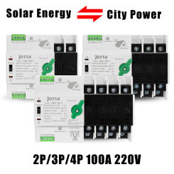 JOTTA Solar Energy Type PV System ATS Automatic Transfer Switch For Solar Photovoltaic Inverter 2P/3P/4P 100A Din Rail Mounting