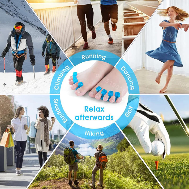 Description Picture 5 of item1Pair Soft Silicone Toe Separator Elastic Bunion Hallux Valgus Corrector Silica Gel Foot Toe Spreader Separator Foot Care Tool
