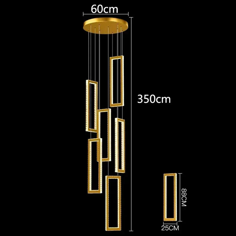 Description Picture 5 of itemModern home decoration crystal chandelier, stair Pendant lamp, living room Pendant lights, interior lighting