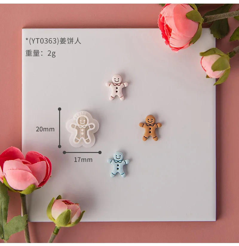 Description Picture 5 of itemChristmas Series Polymer Clay Cutter Deer Snowflake Santa Claus Gingerbread Man Cutting Die Earring Jewelry Pendant Making Decor