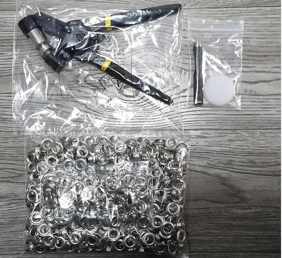 Description Picture 2 of item6mm/10mm Handheld Grommet Press Pliers Punch Kit Garment Eyelets Machine with Silver Grommets for Fabric Leather Shoes