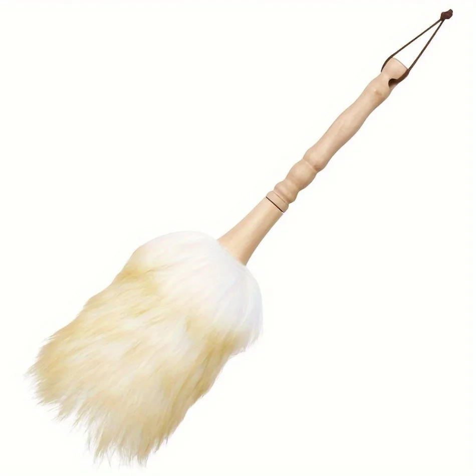 Description Picture 6 of itemHigh Quality Wool Duster Anti-Static Lambswool Feather Brush Duster Guzheng Piano Guitar Cleaning Brushes Fashion Wool Duster
