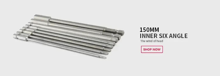 Description Picture 3 of item8/10Pcs 150mm Hex Head Allen Wrench Drill Bit Set Premium S2 Steel Drill Bit Quick Release Shank Magnetic Screwdriver Bit Set