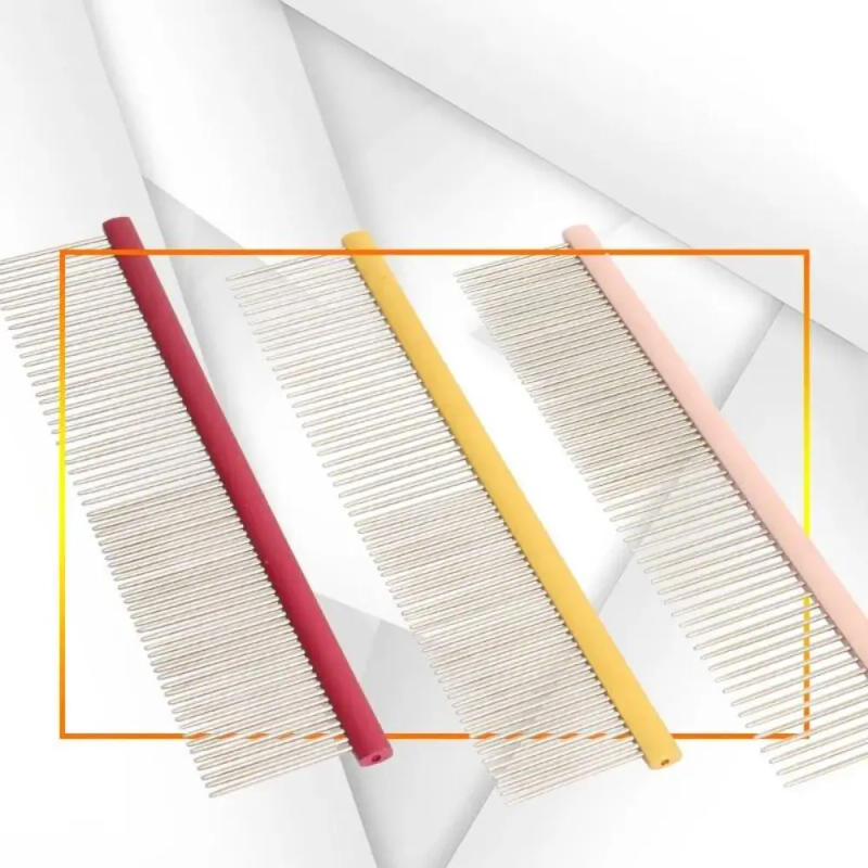 Description Picture 2 of itemStainless Steel Pins Pet Comb Pet Accessories Hair Removal Light Aluminum Dog Grooming Comb Hair Trimmer Brush Dogs/Cats