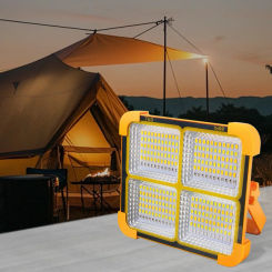 LED Solar Floodlight IP66 Waterproof Outdoor Camping Portable Lamp USB Rechargeable Solar Emergency Light Emergency Repair Light