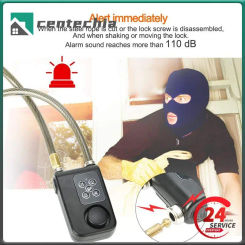Smart Alarm Lock Anti-Theft Chain For Bike Gate APP Wireless Remote Control Blue Electric Door Spiral Four-digit Passwords